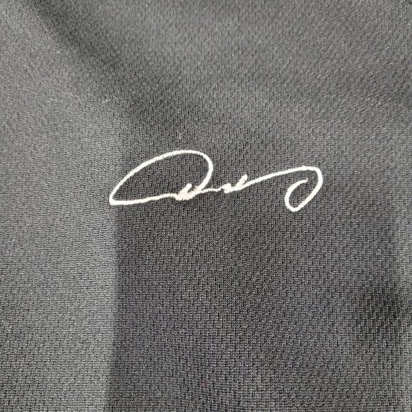 Oscar De La Hoya full zip warm up jacket men sz M Medium black red - Picture 4 of 9